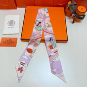 HERMES 26S TWILLY SCARF 86 IN SILK 496171
