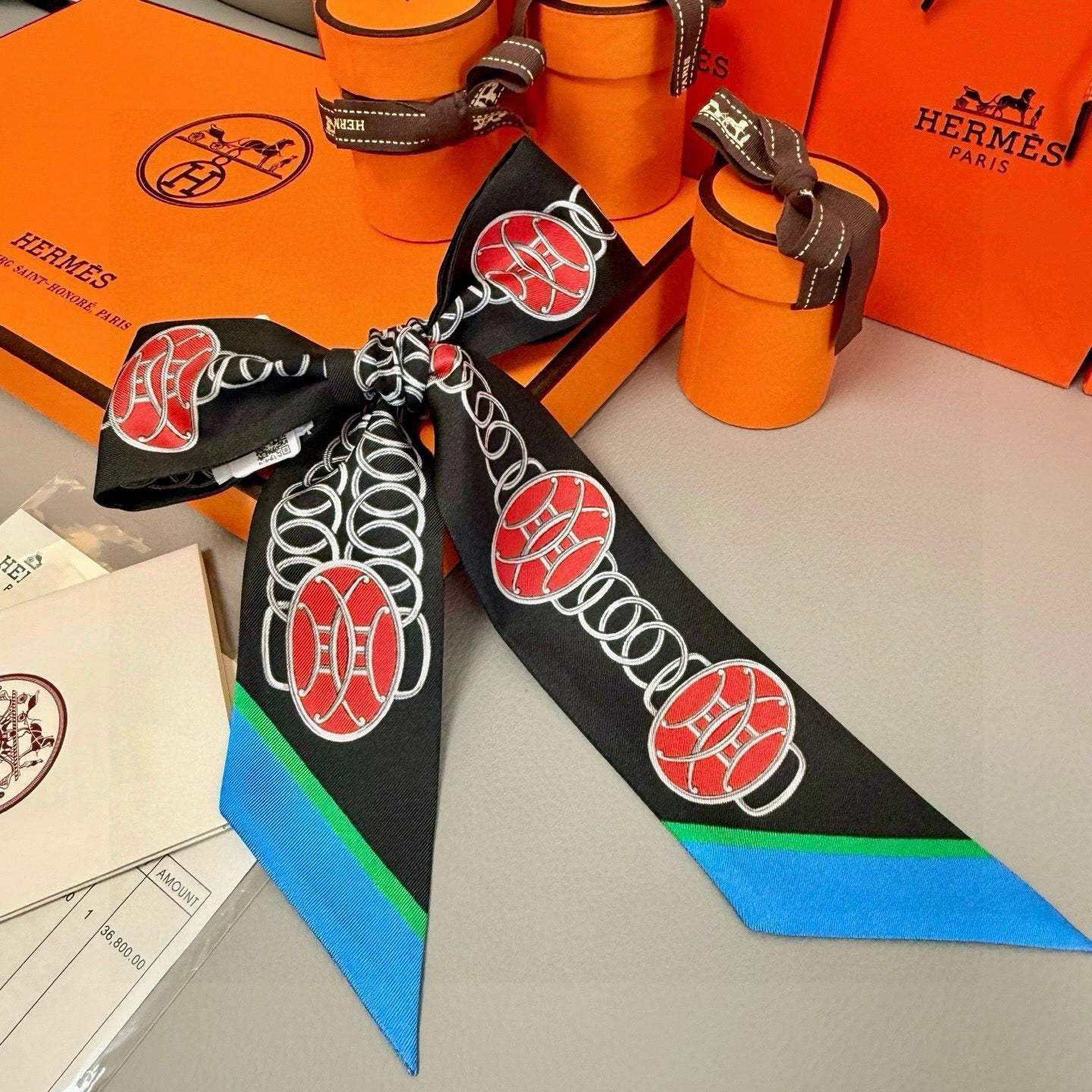 HERMES 26S TWILLY SCARF 86 IN SILK 498648