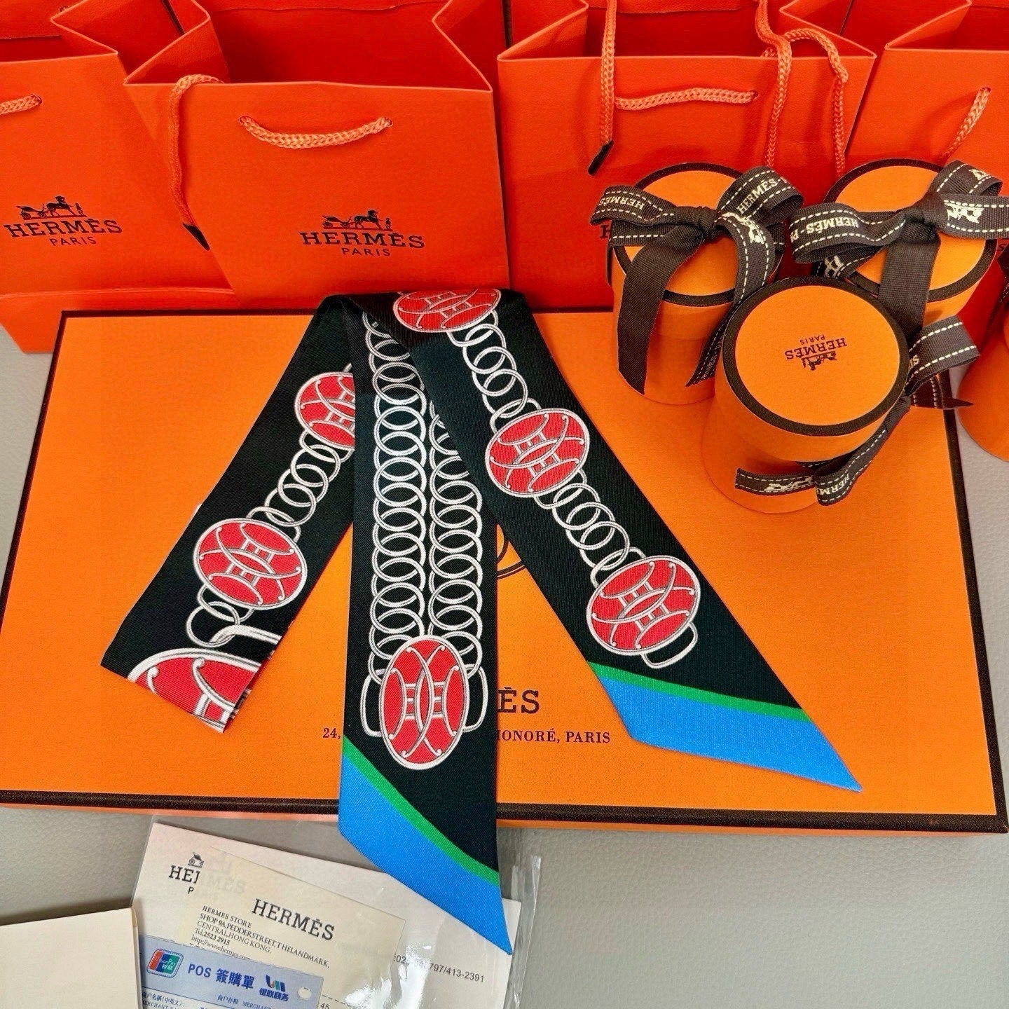 HERMES 26S TWILLY SCARF 86 IN SILK 498648