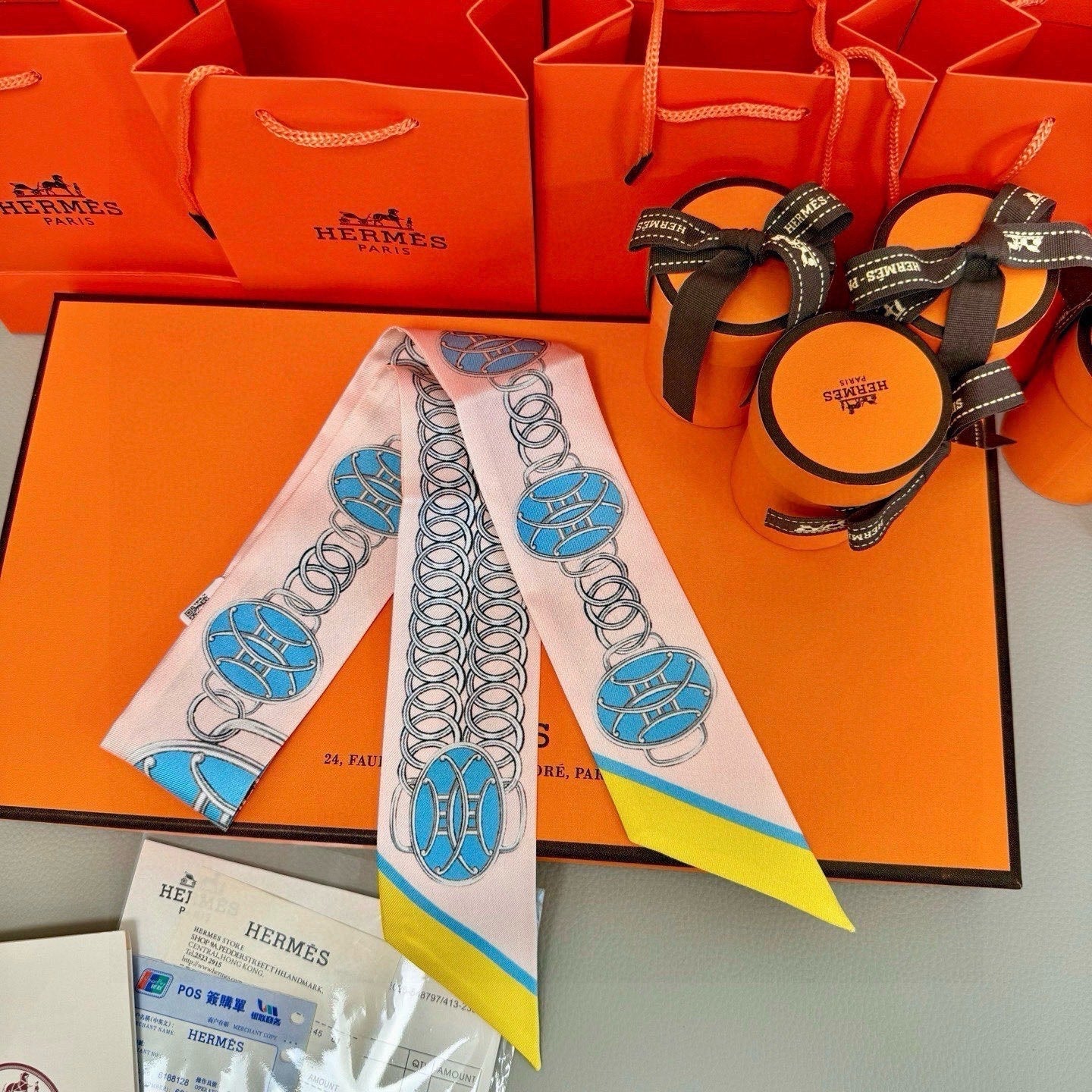 HERMES 26S TWILLY SCARF 86 IN SILK 498650