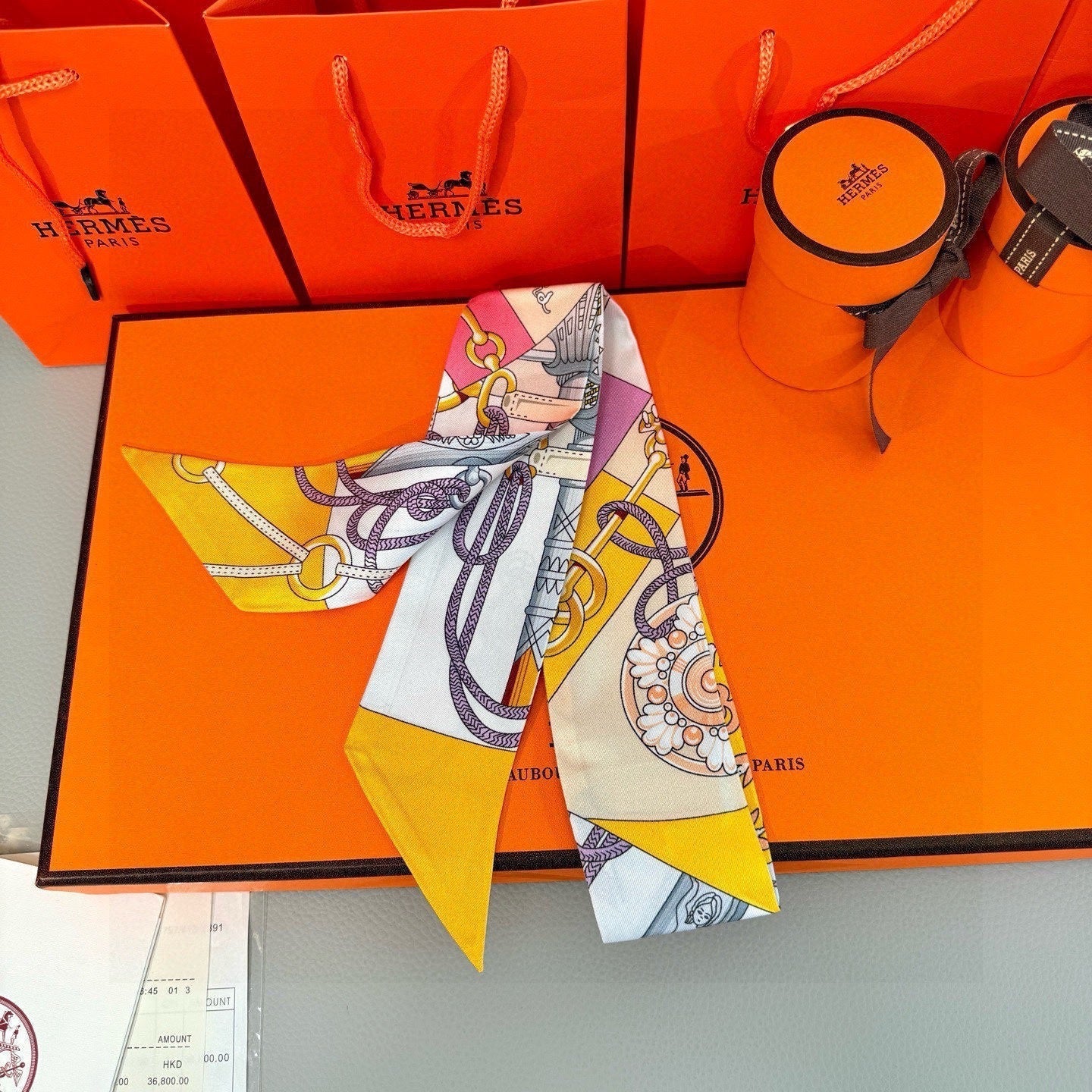 HERMES 26S TWILLY SCARF 86 IN SILK 496176