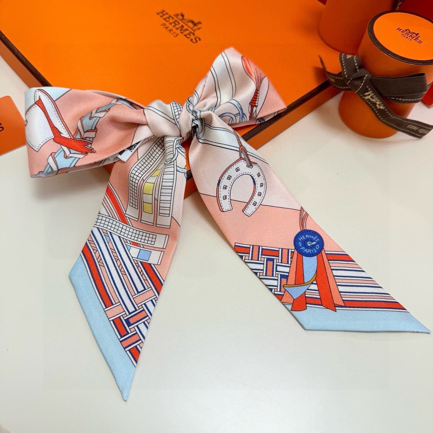 HERMES 26S TWILLY SCARF 86 IN SILK 498655