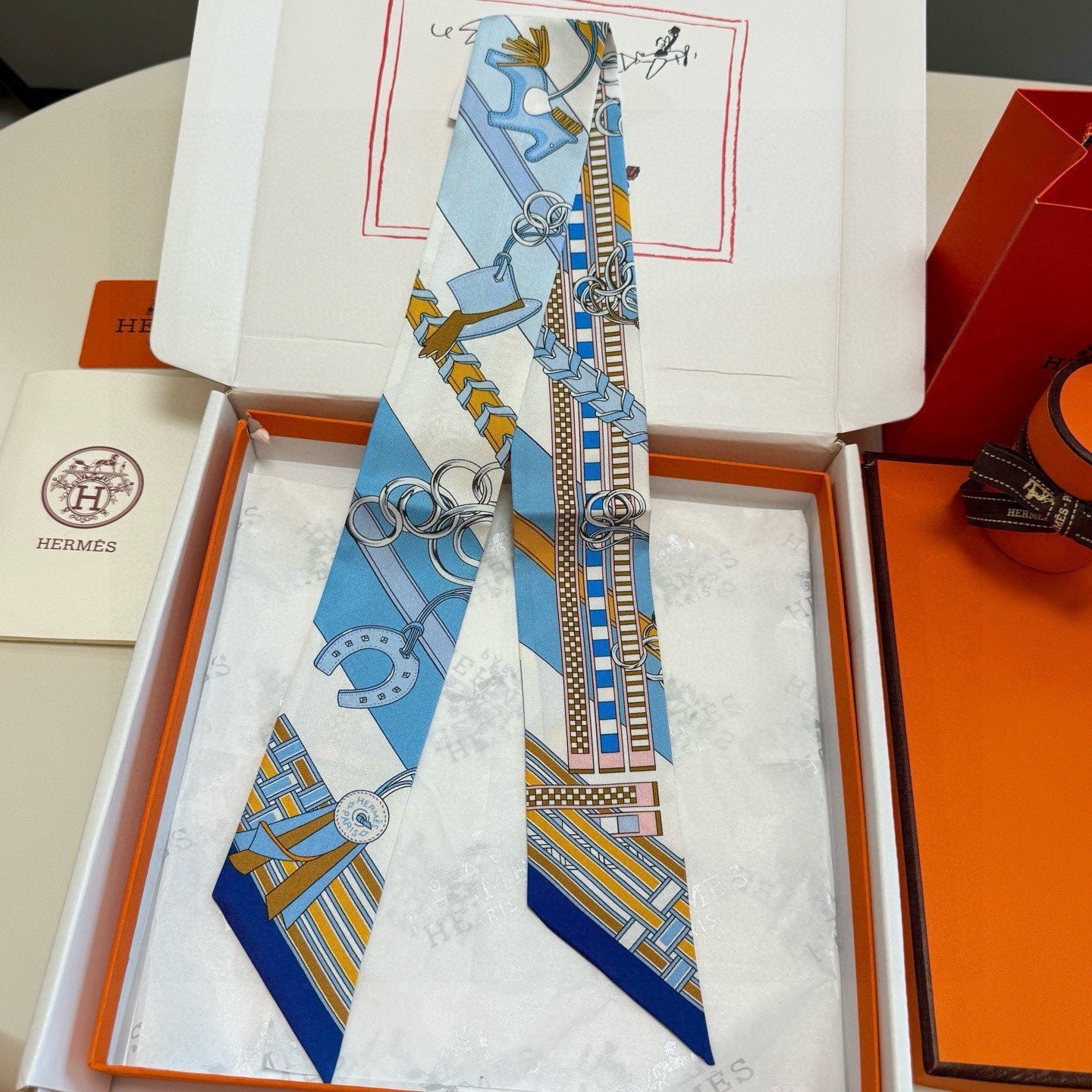 HERMES 26S TWILLY SCARF 86 IN SILK 498656