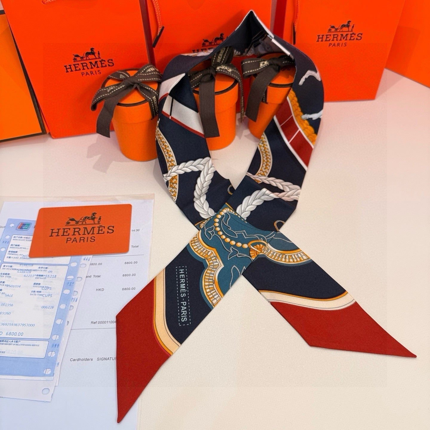 HERMES 26S TWILLY SCARF 86 IN SILK 496190