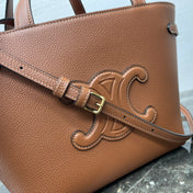 MINI CABAS ANAÏS CUIR TRIOMPHE 21 IN BRONZE ORANGE GRAINED CALFSKIN