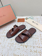 SANDALS IN WHITE SNAKE EMBOSSED CALFSKIN