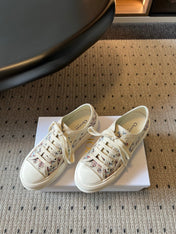 DIOR 26S LOW-TOP SNEAKER 50MM IN BEIGE EMBROIDERED CANVAS