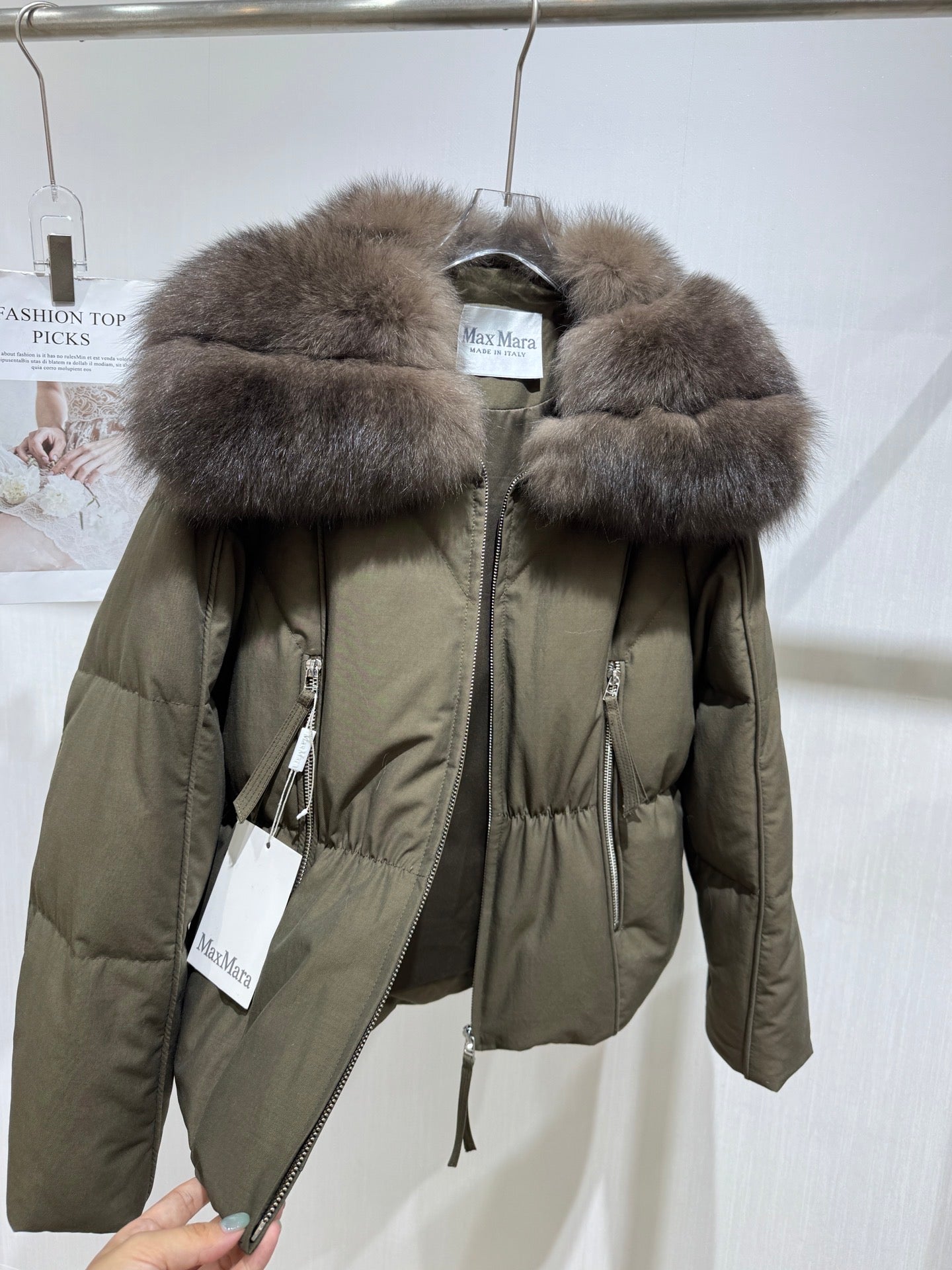 MAXMARA 26S FUR-TRIMMED PUFFER JACKET 298