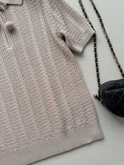 VALENTINO 26S SHORT-SLEEVE KNIT POLO SHIRT 468