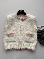 CHANEL 26S KNIT ZIP-UP VEST 1685