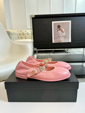 MARY JANE SHOES LIGHT PINK SHEEPSKIN