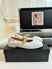 MARY JANE SHOES WHITE SHEEPSKIN