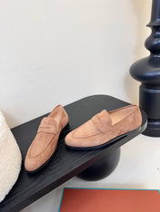 CLASSIC LOAFERS IN TERRACOTTA SUEDE