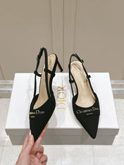 MY DD 25S SLINGBACK PUMP 50MM IN BLACK FABRIC