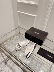 CASUAL SNEAKER IN WHITE AND PURPLE CALFSKIN