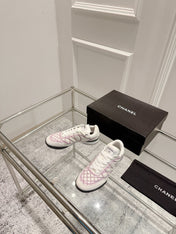 CASUAL SNEAKER IN WHITE AND PURPLE CALFSKIN