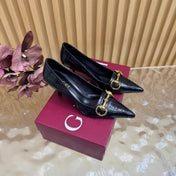 GUCCI 26S HIGH HEELS 65 MM IN BLACK CROC EMBOSSED LEATHER