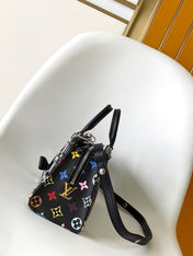 ONTHEGO EAST WEST BAG 25 IN COLORFUL MONOGRAM PATTERN CANVAS
