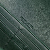 BV Long Clutch Andiamo 31 Dark Green Leather Ghw