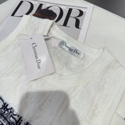 SLEEVELESS TOP 643222 IN WHITE COTTON BLACK LOGO