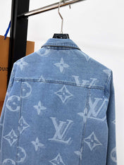 LV ICE BLUE MONOGRAM DENIM JACKET 239523