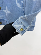 LV ICE BLUE MONOGRAM DENIM JACKET 239523