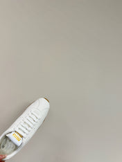 PLUME NAPPA SNEAKERS IN WHITE LAMBSKIN
