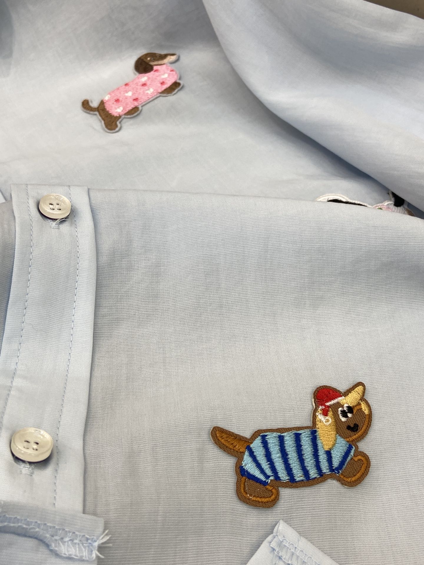 THOM INSPIRED SHIRT SET WITH DOG PRINT25S IN OXFORD COTTON 266233
