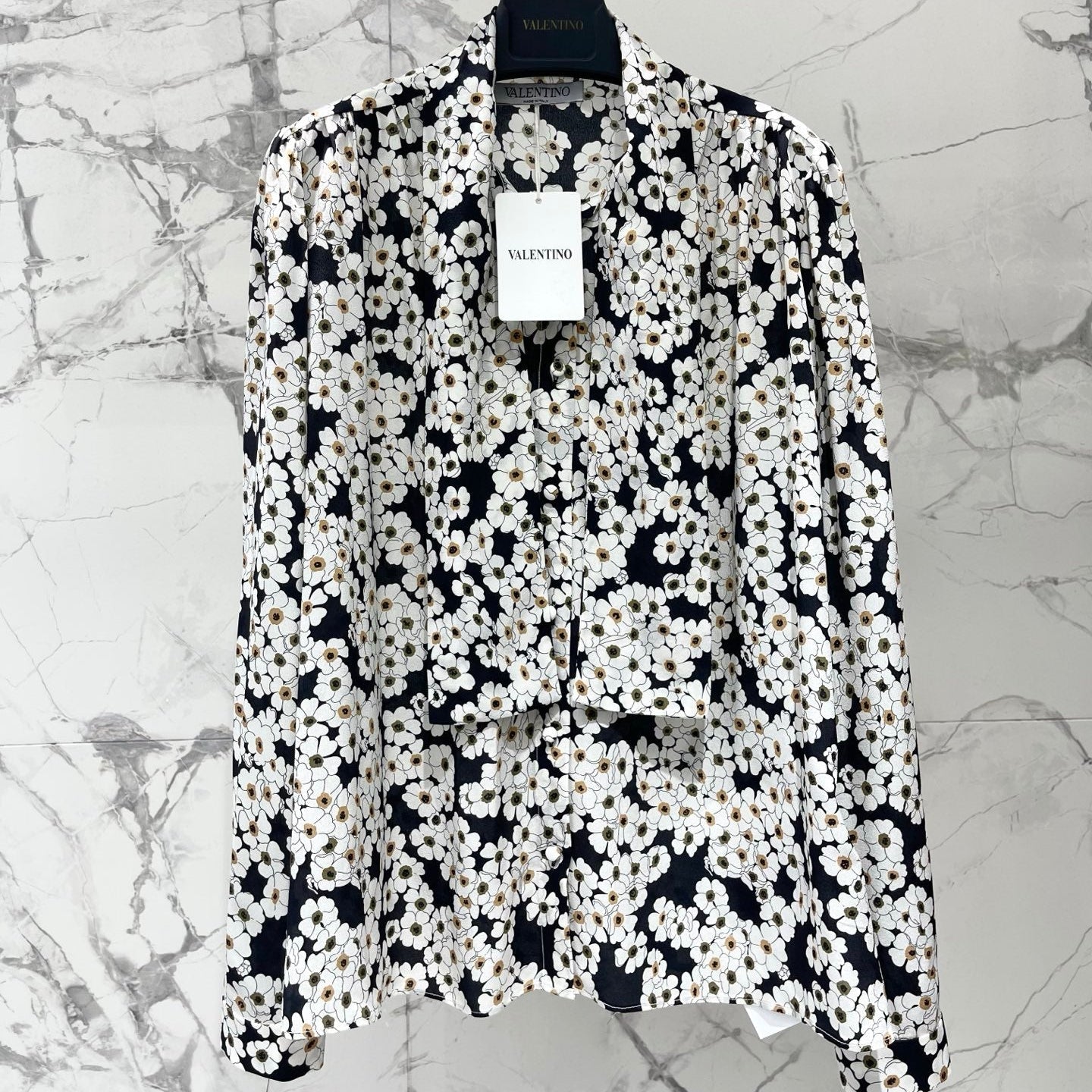 VALENTINO 26S LONG-SLEEVE PRINTED SHIRT 433