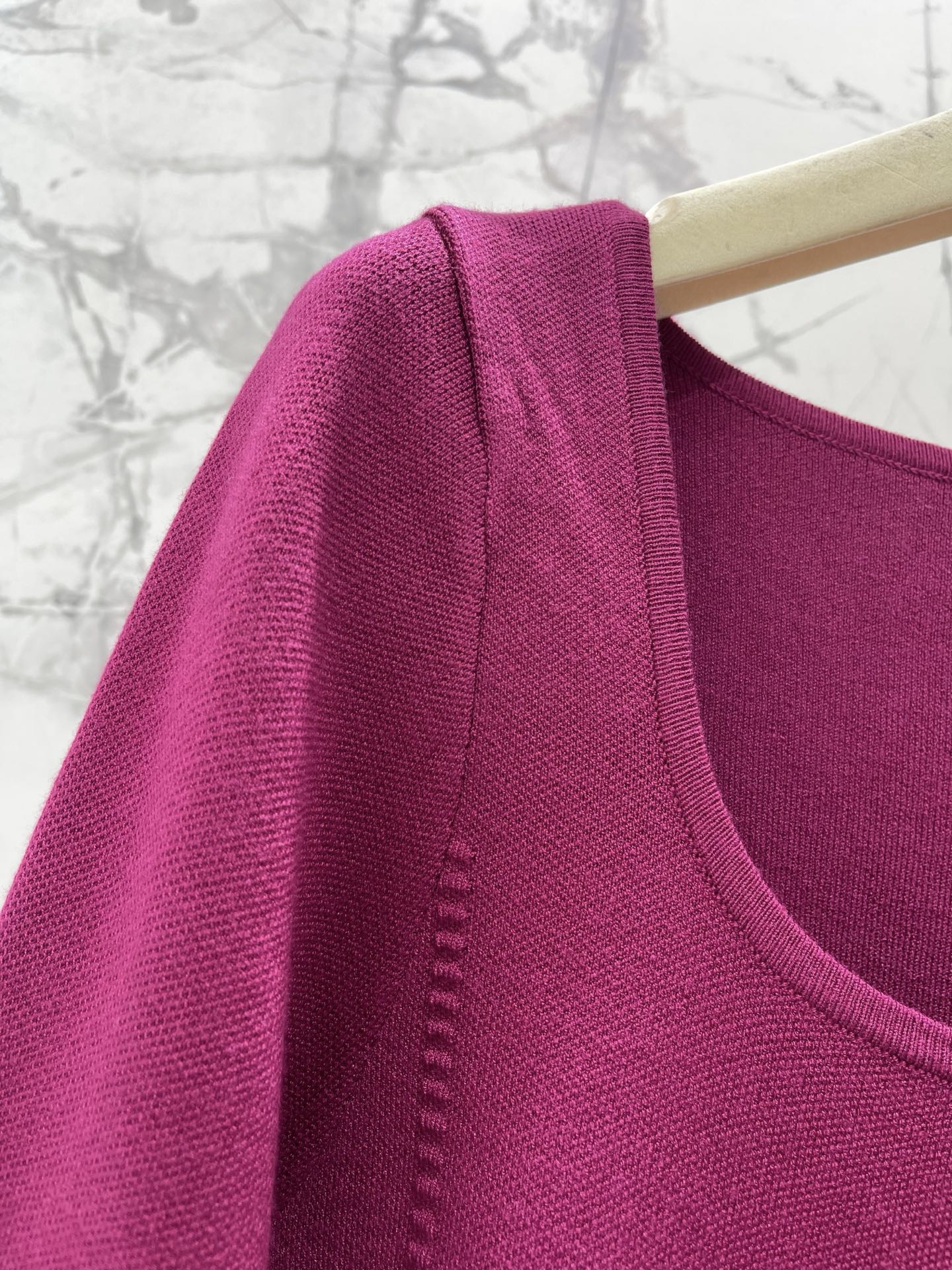 MIUMIU 26S SQUARE-NECK KNIT MINI DRESS 1408