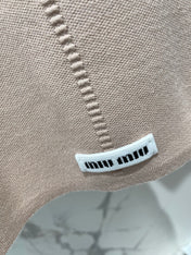 MIUMIU 26S SQUARE-NECK KNIT MINI DRESS 1406
