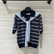 PRADA 26S SHORT-SLEEVE POLO SWEATER 1168