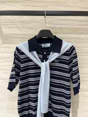 PRADA 26S SHORT-SLEEVE POLO SWEATER 1168