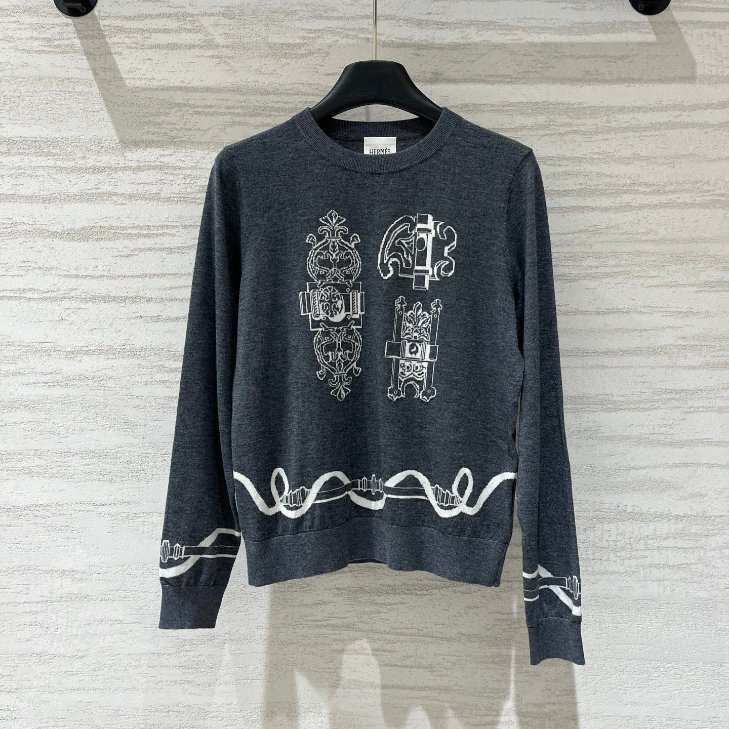 HERMES 26S CREWNECK KNIT SWEATER 867