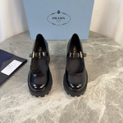 PRADA 26S MARY JANE PUMPS 85 MM IN BLACK CALFSKIN