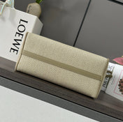 LARGE 30 LOEWE FONT TOTE IN ECRU JACQUARD CANVAS