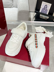 GG WAVE SNEAKER IN RICE WHITE CALFSKIN