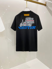 LV T-SHIRT BLACK COTTON 238848