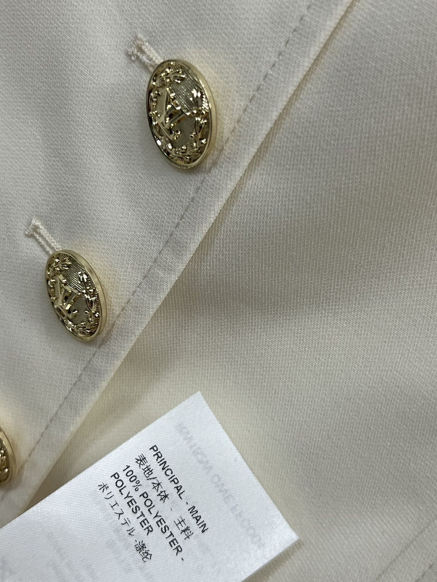 LV 25S ROUND NECK DRESS WITH METAL BUTTONS 262924