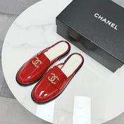 CC FLAT MULE 25S IN RED CALFSKIN STYLE 8
