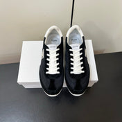 CELINE 25S RACER FORREST GUMP SNEAKERS IN BLACK MERCERIZED CALFSKIN