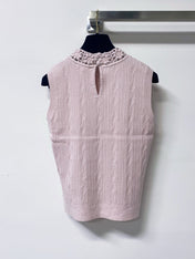 VALENTINO 26S SLEEVELESS CABLE-KNIT TOP 455