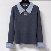 MIUMIU 26S KNIT POLO SWEATER 1464