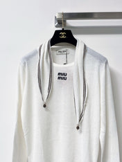MIUMIU 26S LONG-SLEEVE KNIT TOP 1400