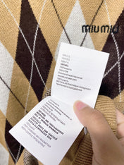 MIUMIU 26S V-NECK SWEATER 1589
