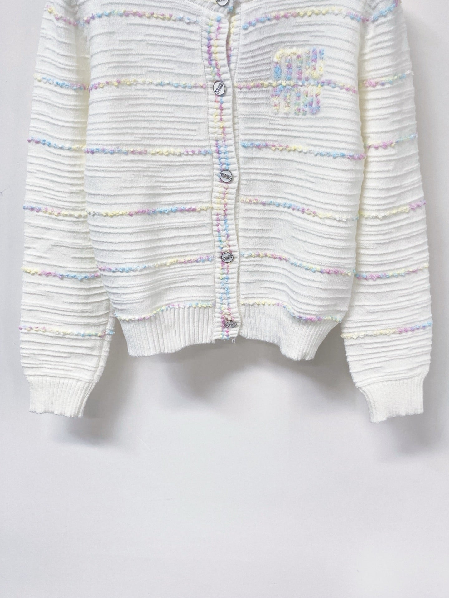 MIUMIU 26S CREWNECK KNIT CARDIGAN 1584
