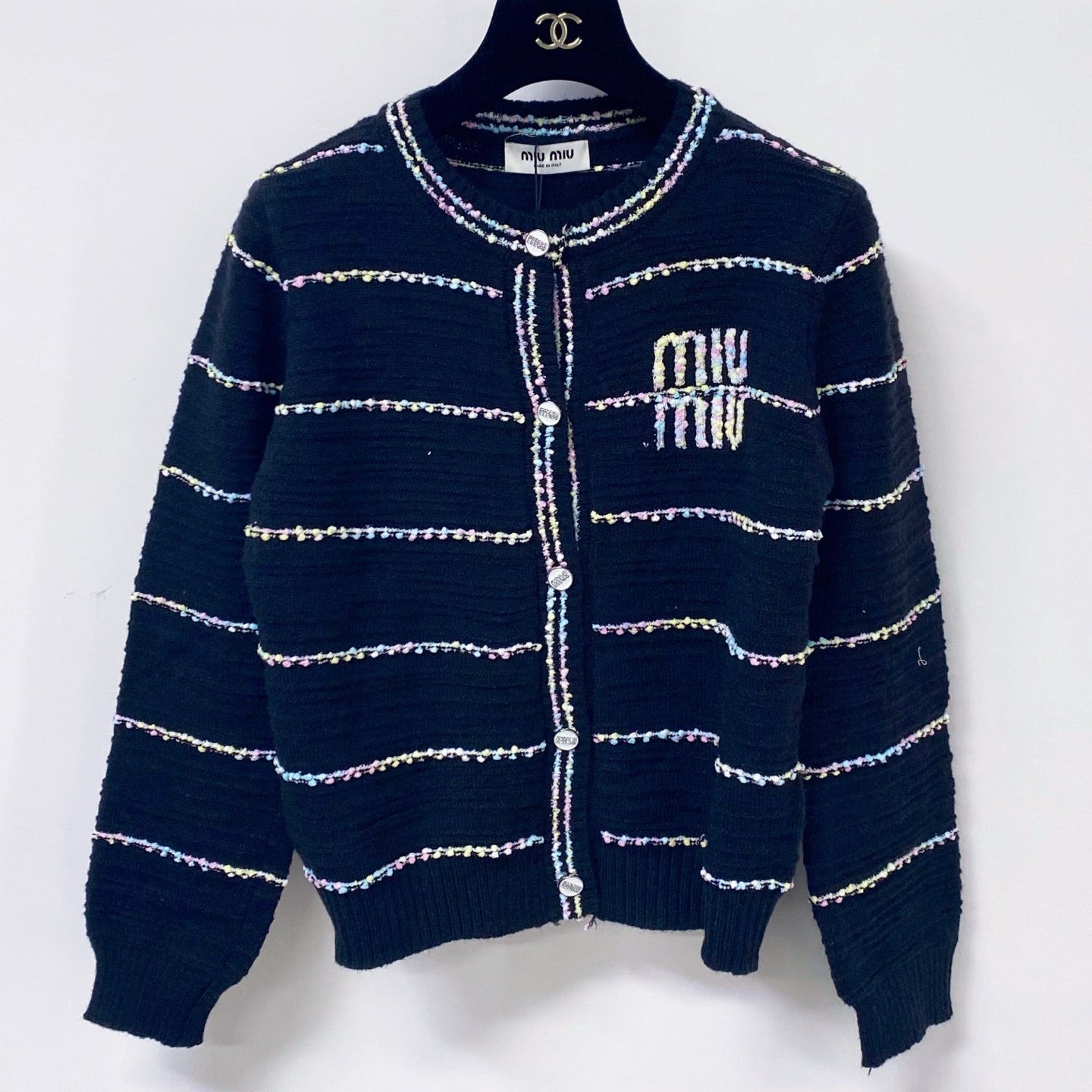 MIUMIU 26S CREWNECK KNIT CARDIGAN 1585