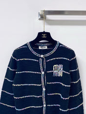 MIUMIU 26S CREWNECK KNIT CARDIGAN 1585