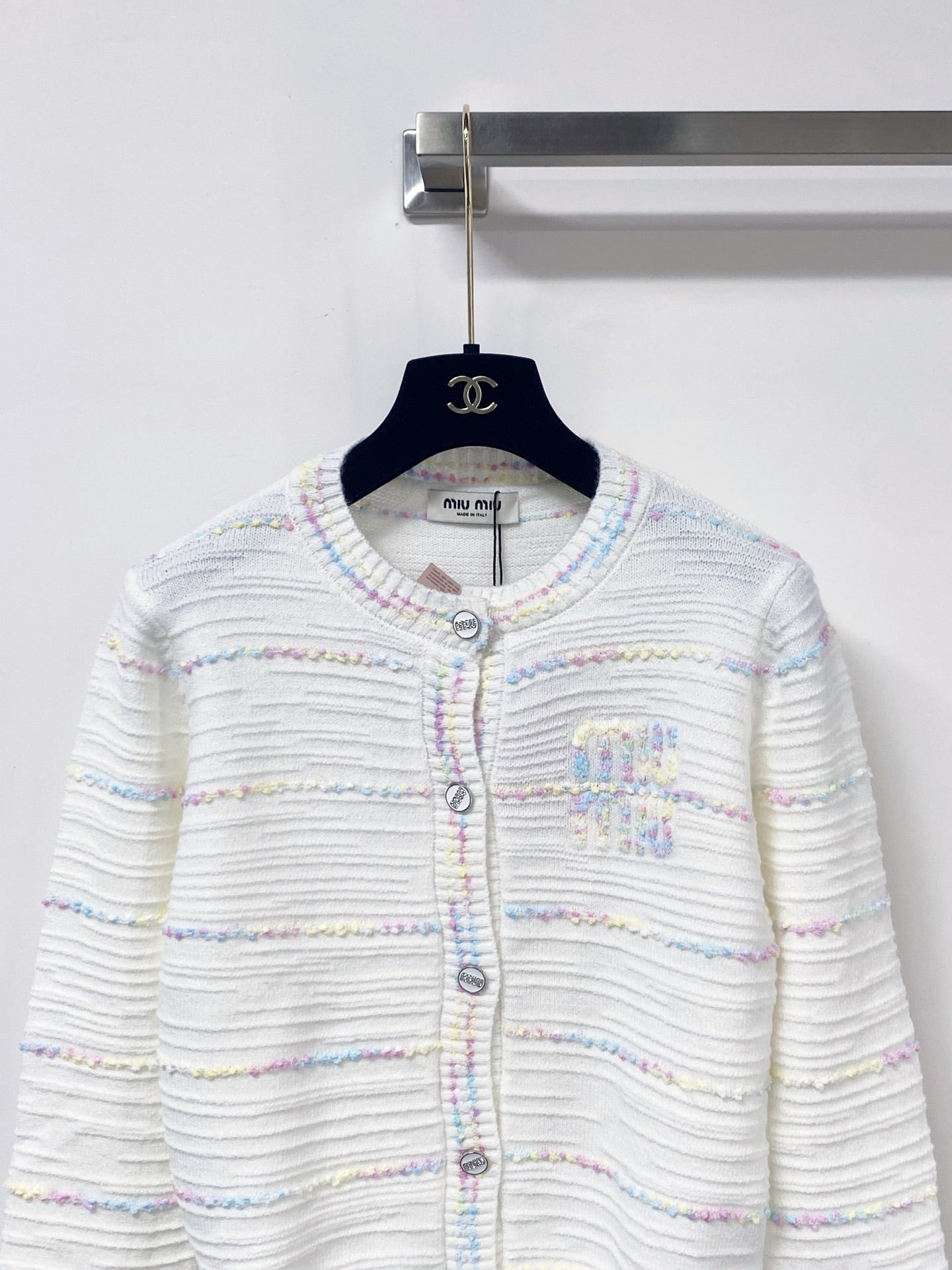MIUMIU 26S CREWNECK KNIT CARDIGAN 1584