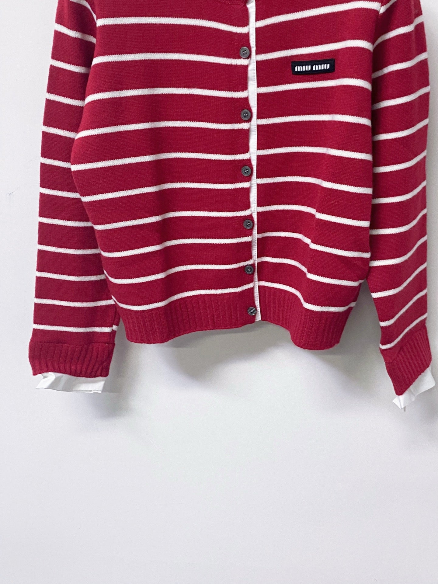 MIUMIU 26S CREWNECK KNIT CARDIGAN 1582